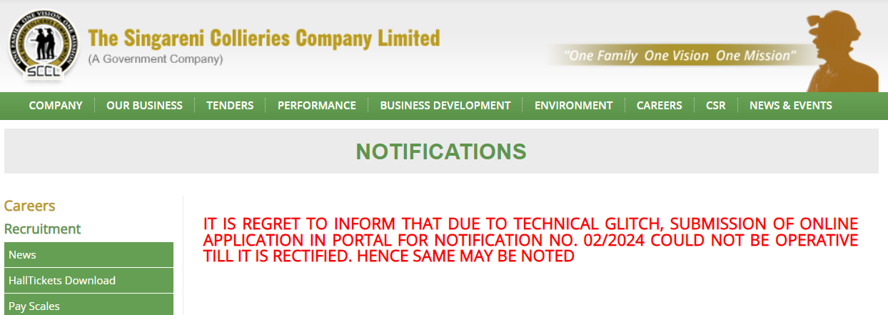 SCCL Online Application 2024
