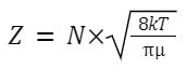 period of time per unit volume