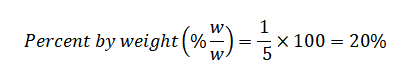 Percent by weight