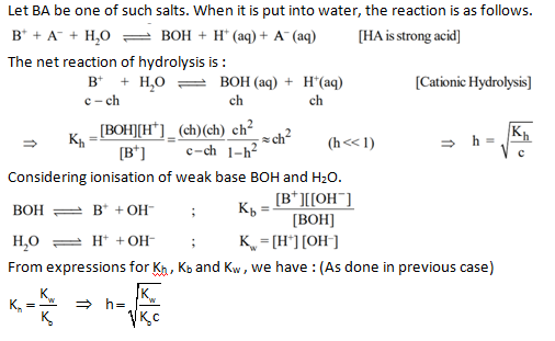 salts of strong acids