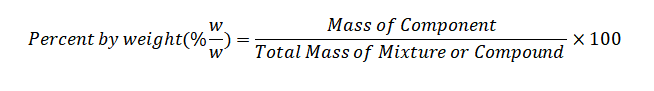 Percent by Weight Formula