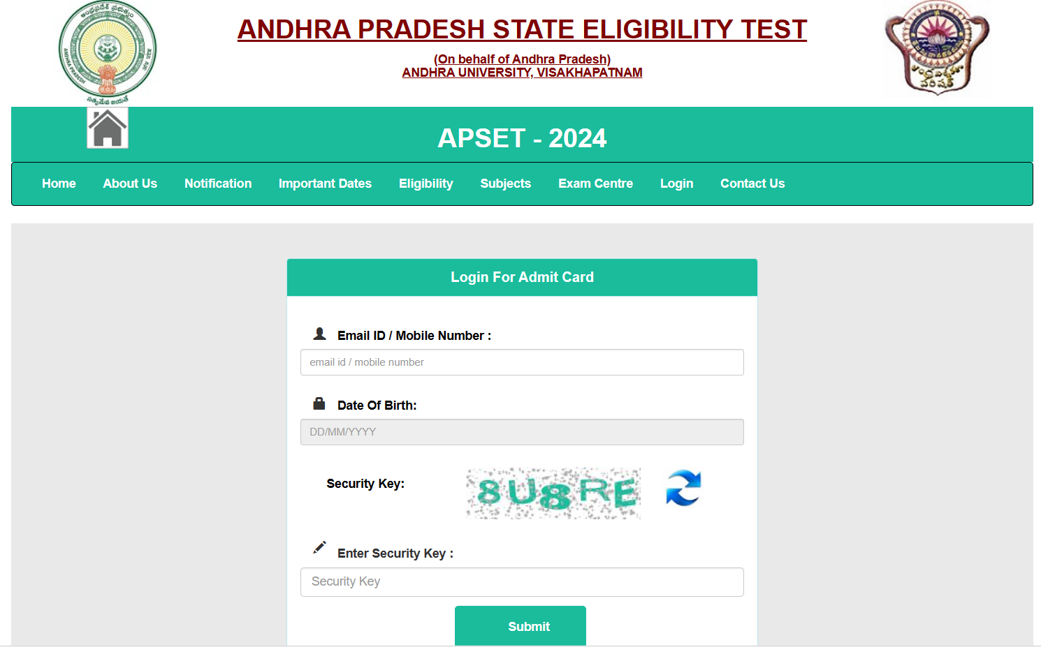 AP SET Admit Card