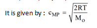 most probable speed