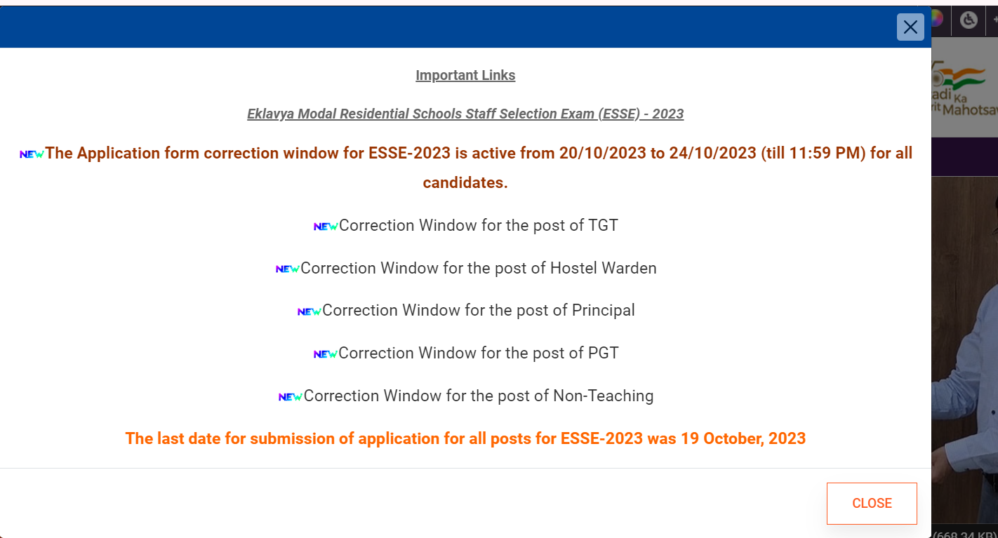 EMRS Correction Window 2023