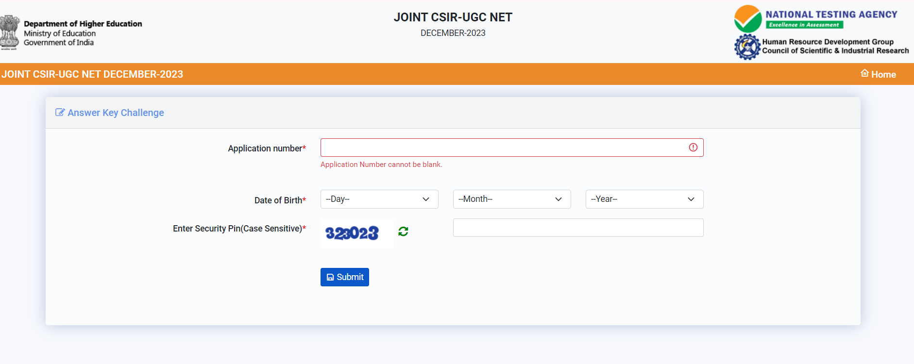 CSIR NET Answer Key 2023