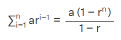 Sum of the first n terms