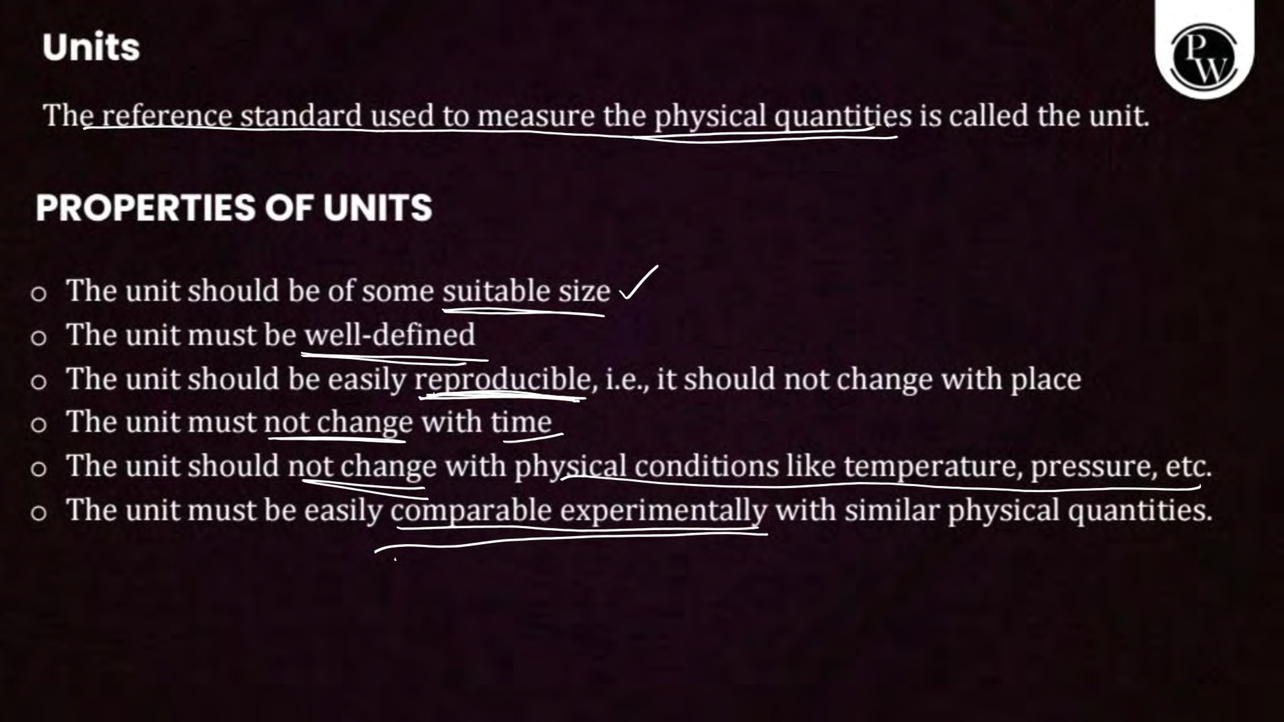 Units and Measurement NEET Notes