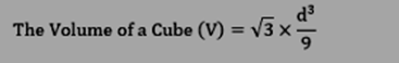 Volume of a Cube Formula