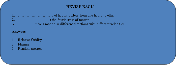 states of matter revision