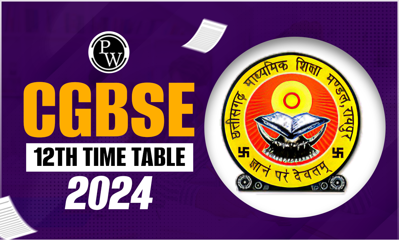 CGBSE 12th Time Table 2024