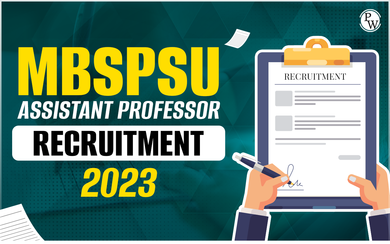 MBSPSU Assistant Professor Recruitment 2023