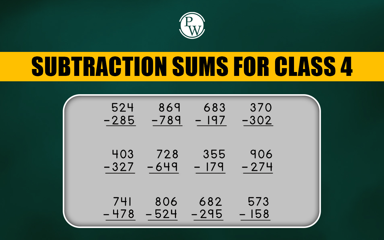 Subtraction Sums for Class 4