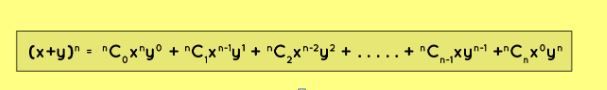 Binomial Formula