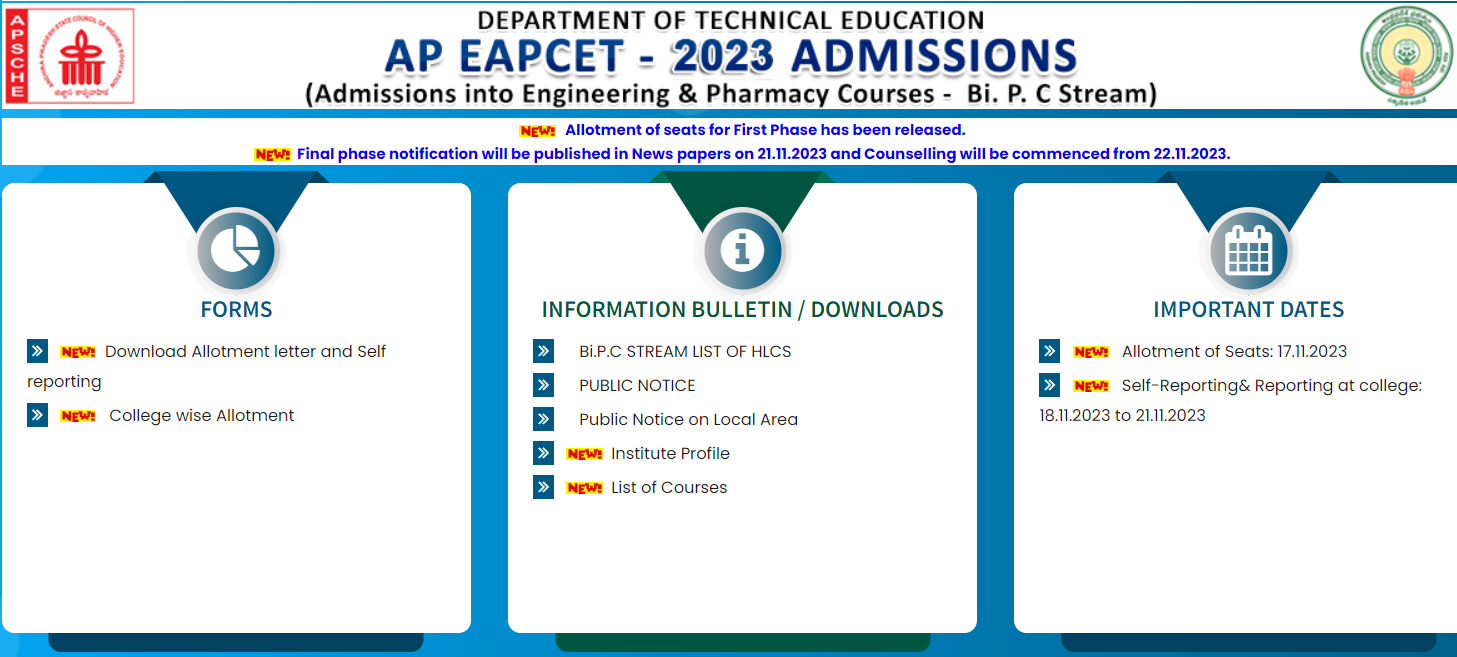 AP EAPCET BiPC Counselling 2023