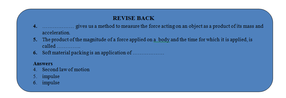 APPLICATIONS OF IMPULSE EQUATION IN DAILY LIFE