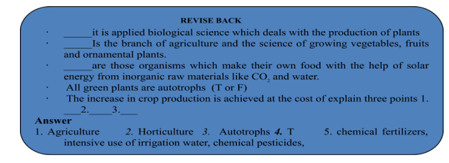 Sustainable agriculture