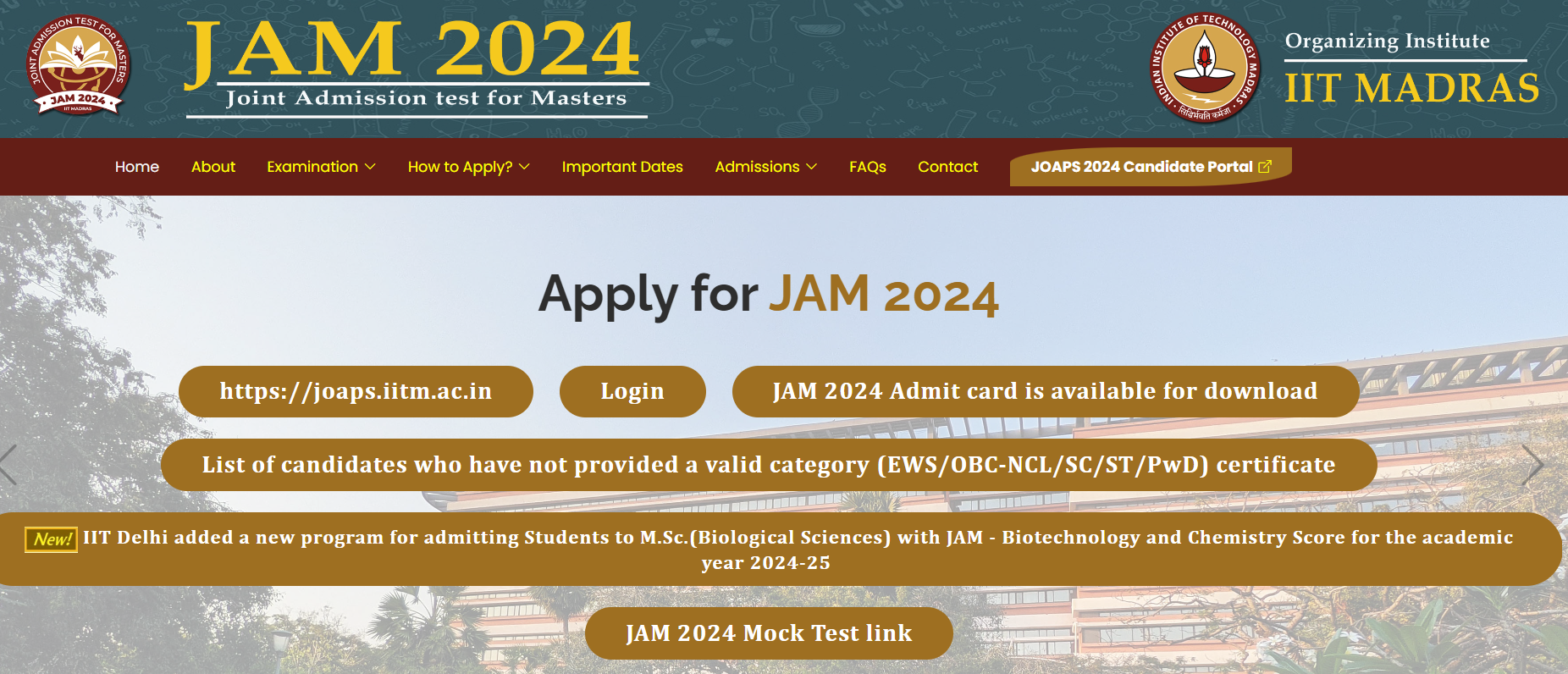 IIT JAM 2024