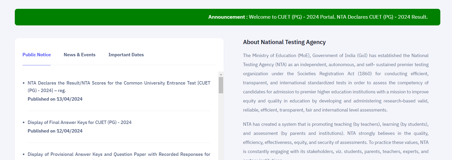 CUET PG Answer Key 2024