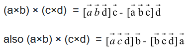 Scalar and Vector Product of Four Vectors