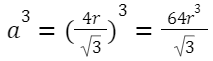 Volume of the unit cell