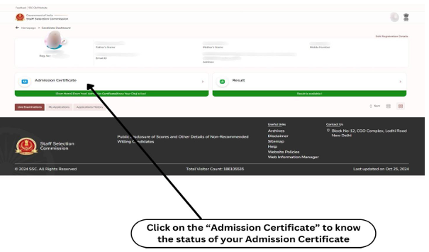 ssc admit card