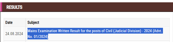 haryana judiciary mains result 2024