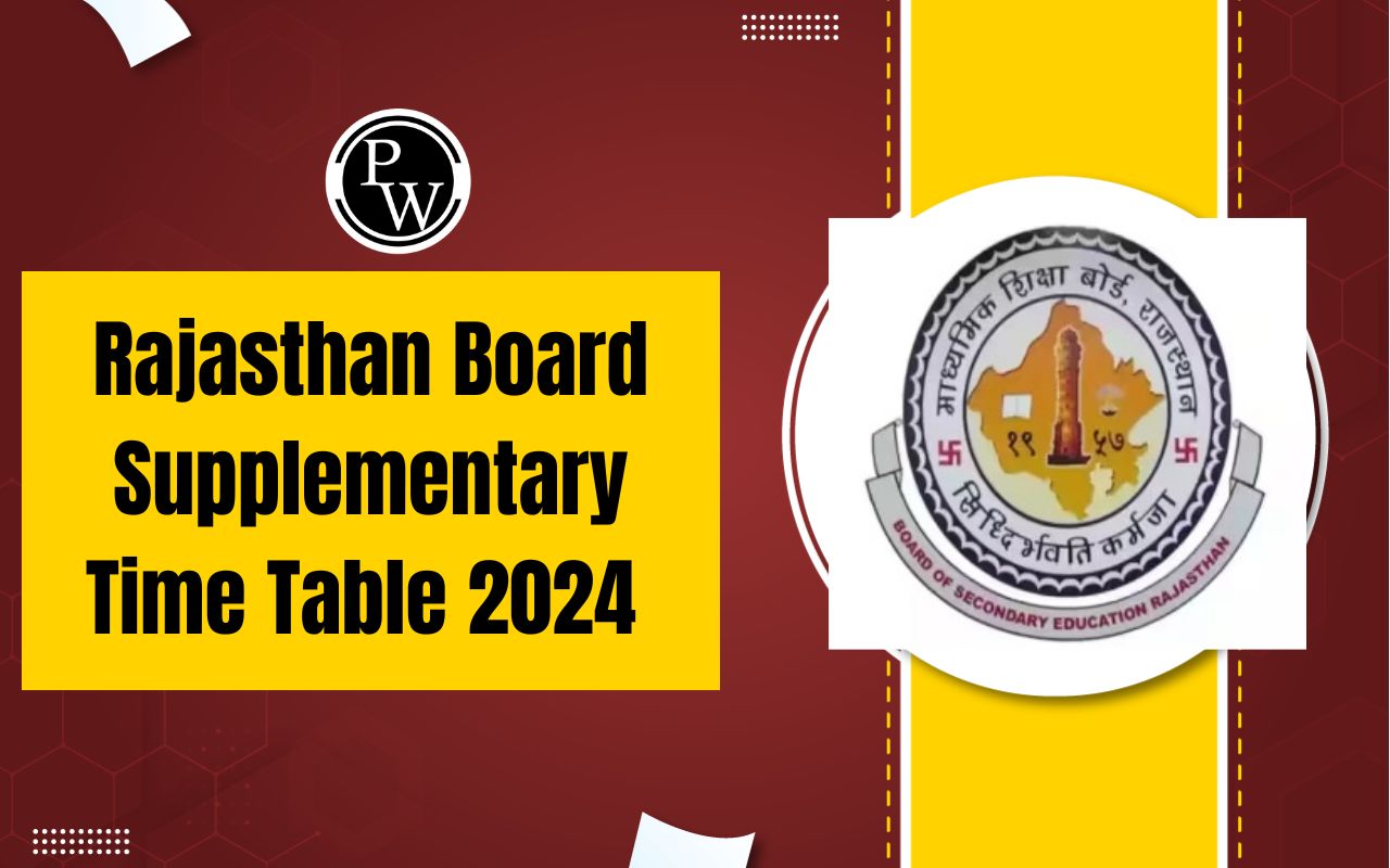 Rajasthan Board Supplementary Time Table 2024