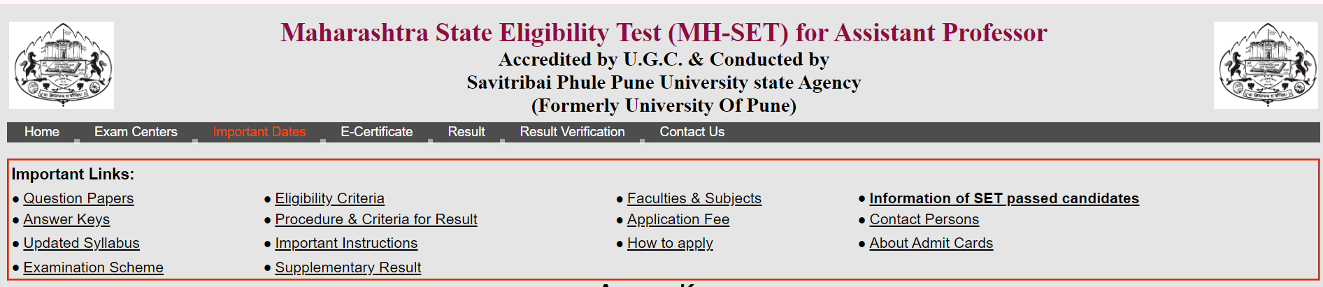 MH SET Answer Key 2024