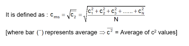  Root Mean Square Speed of Gas Molecules 