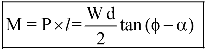 Moment formula to lower the load