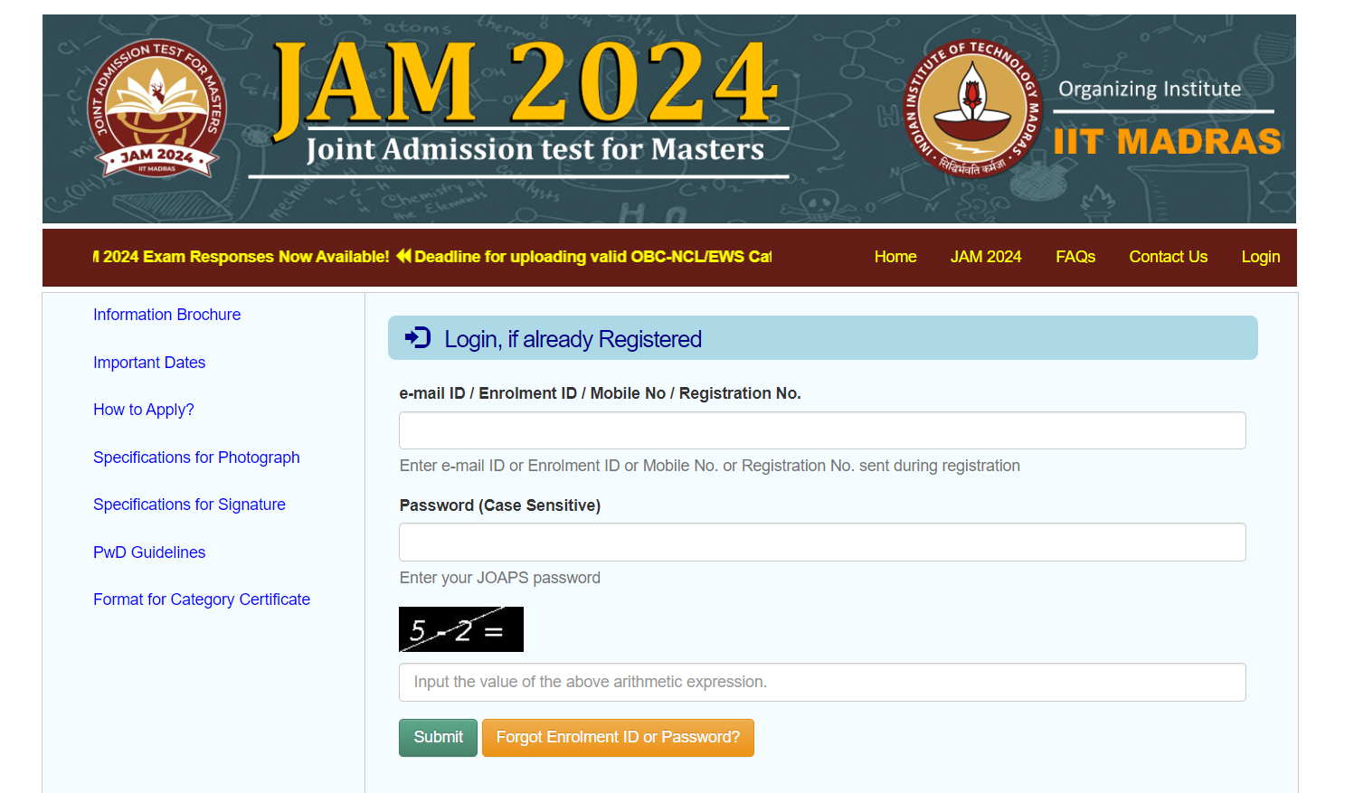 IIT JAM 2024
