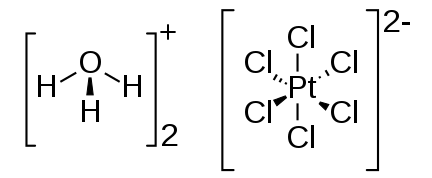 Chloroplatinic Acid Formula Structure
