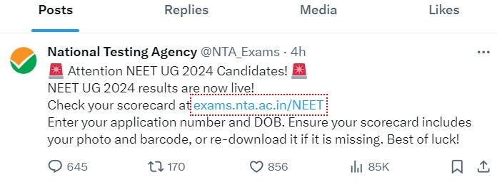 NEET 2024 Result OUT 