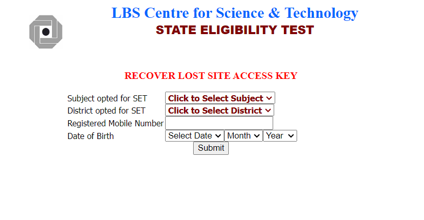Kerala SET 2024 Admit card