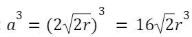 Relation between edge length and atomic radius: a =2√2r