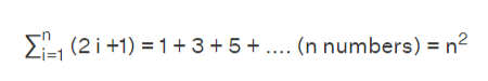 Sum of the first n odd natural numbers