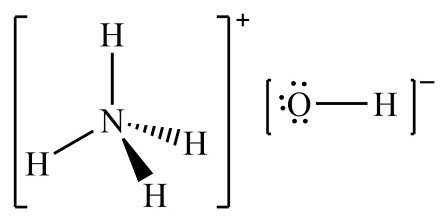 Ammonium Hydroxide Formula Structure