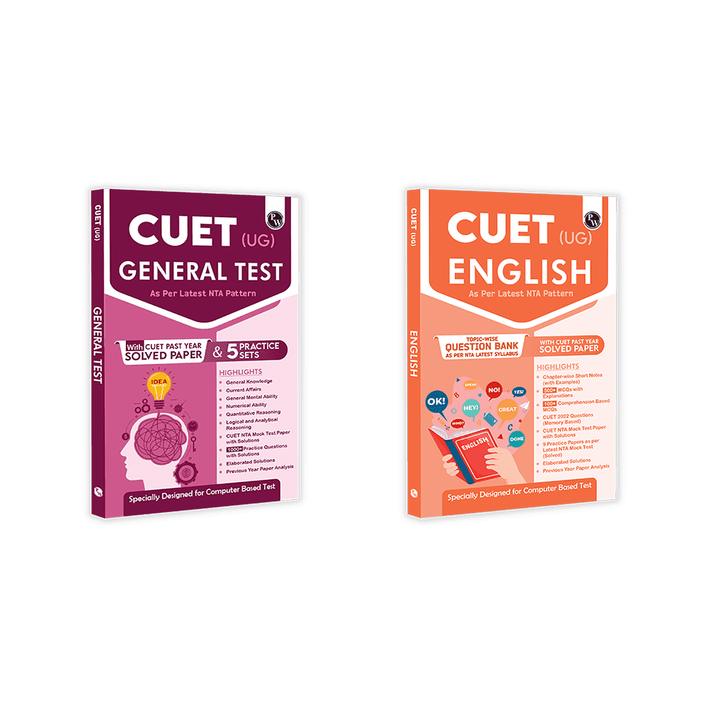 CUET UG General Test & English Combo Set of 2 books Chapterwise & Topicwise Question Bank (2023- 2024)