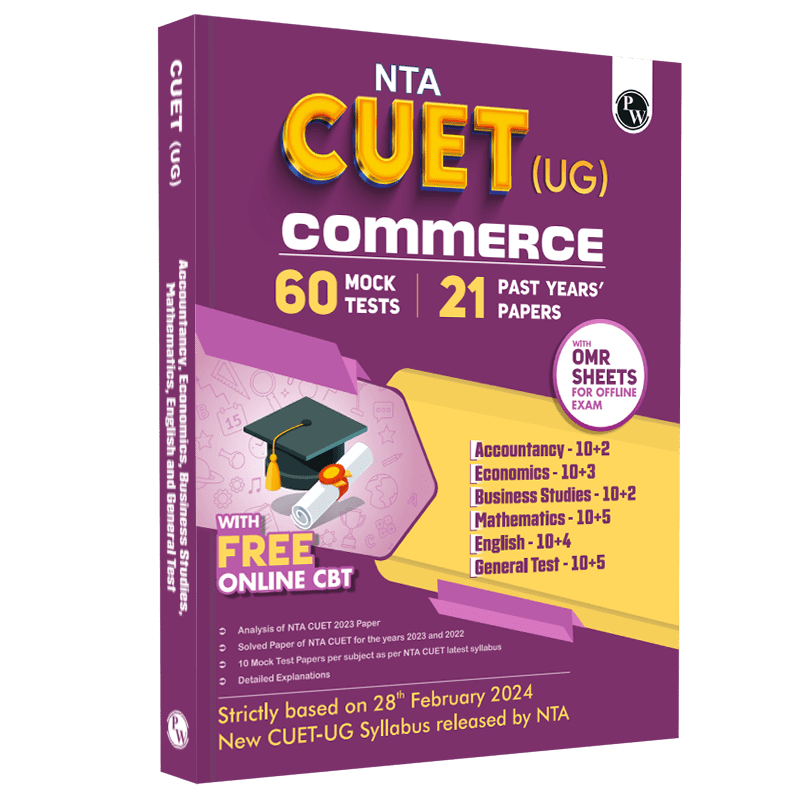 NTA CUET UG Commerce Stream Combined Mock Test and Past Year Papers (Accountancy, Economics, Business Studies, Mathematics, English, General Test) For 2024 Exam l FREE Online CBT