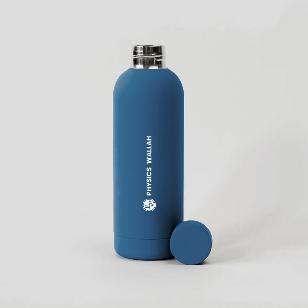 Silk Finish Personal Bottle | 500 ml | Blue | Stainless Steel - PW Store